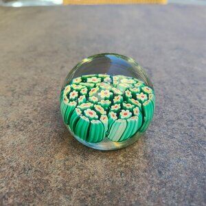 Murano Millefiori Hand Blown Small Glass Paperweight
